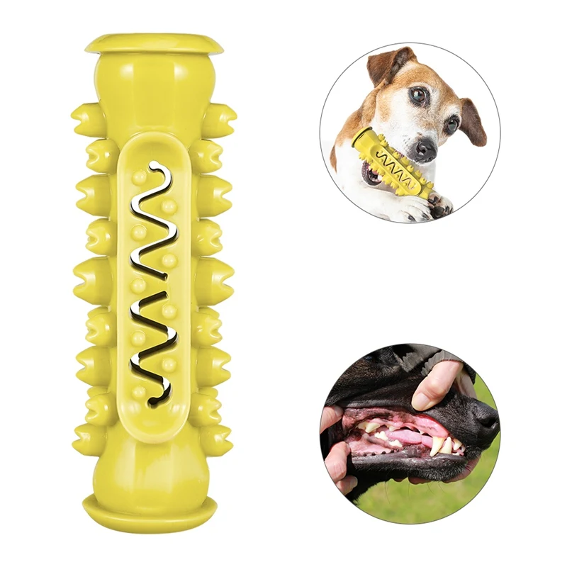

2020 New Arrival TPR Bone Shape Pet Toothbrush Dog Chew Toy Teeth Cleaning Molar Toy Dog Teeth Brush Food Leaking Stick