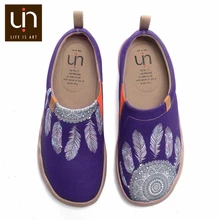 UIN/парусиновая обувь с рисунком Ловец снов; модные Лоферы для женщин и мужчин; уличные кроссовки с широкими носками; Легкая удобная обувь