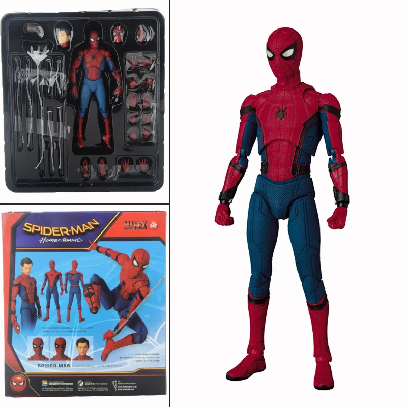 Mafex Супермен Чудо-Женщина флэш Человек-паук Веном 088 Аквамен Железный Человек-паук Бэтмен Deapool Джон фитиль фигурка игрушка - Цвет: 047