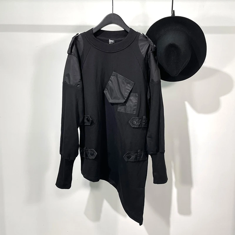 安い質屋 メンズ長袖tシャツ 春と秋 カジュアルスタイル 非対称の裾 ヒップホップスタイル ラージサイズ 無料で入手 Hopespeechtherapy Com