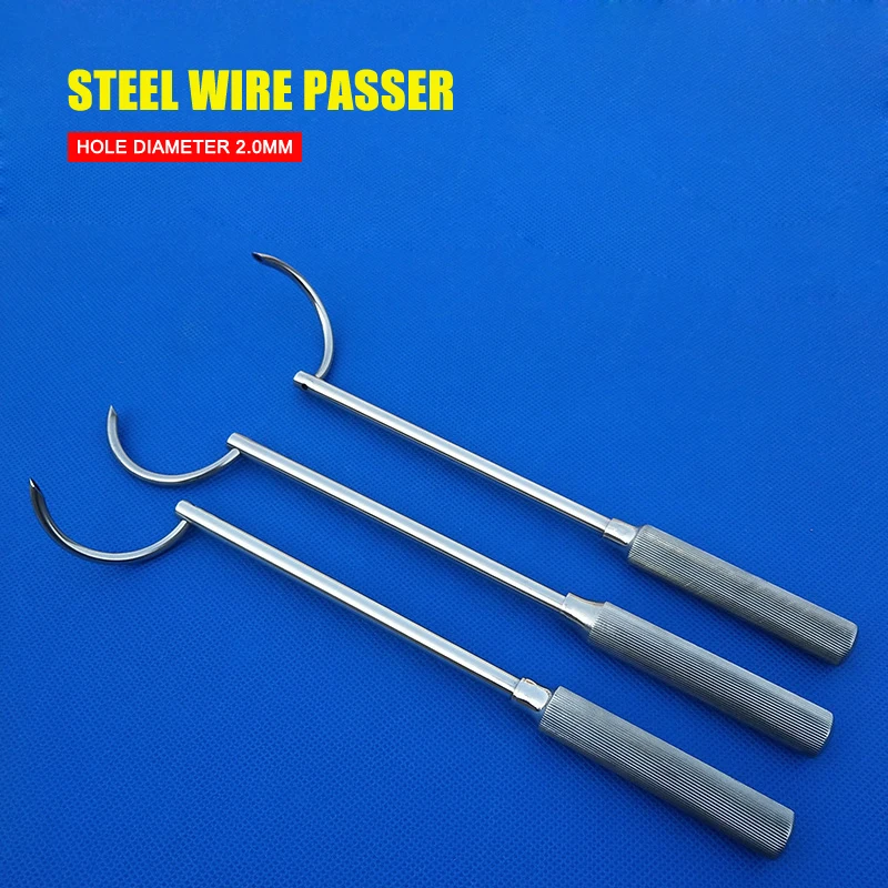 Steel Wire Passers Wire Guide Veterinary Orthopedics Instrument Hole
