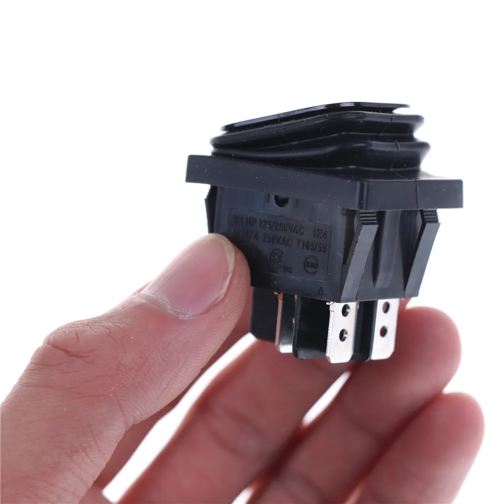 1 шт. 4PIN ВКЛ/ВЫКЛ Лодка Кулисный 16A 250V автомобиль приборной панели черный