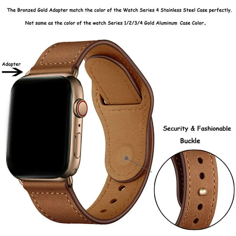 URVOI band для apple watch series 6 5 4 3 2 SE спортивный ремешок из натуральной кожи Swift iWatch с