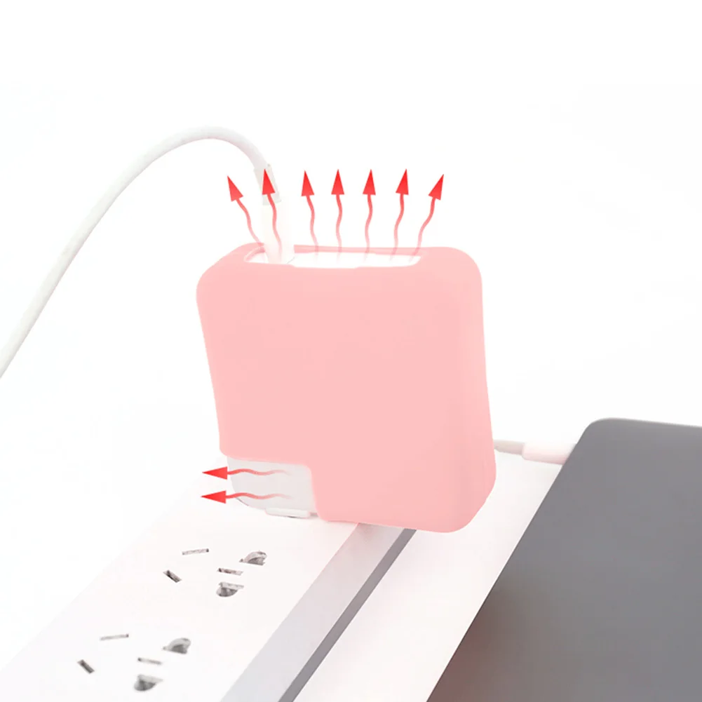 

Charger Protective Case Silicone Power Adapter Laptop Sleeves Dustproof Anti-fall Scratch Resistance Case for MacBook Adapter