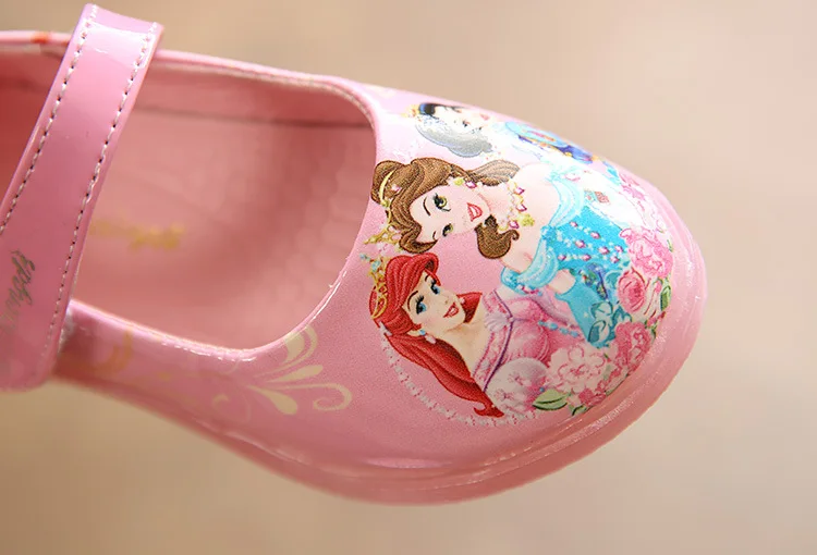 Детская обувь с подсветкой; модные детские сандалии принцессы Анны и Эльзы с подсветкой; милые мягкие дышащие танцевальные туфли-балетки; Modis