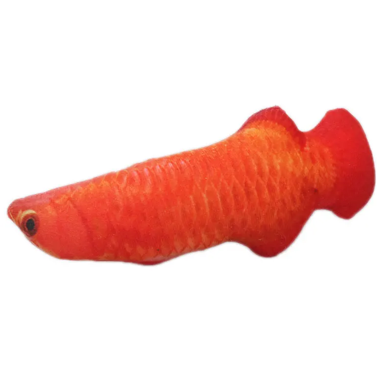 Red Arowana 27g Мягкая Плюшевая креативная 3D игрушка в форме карпа, рыбы, кошки, подарки, рыба-кошка, мягкая подушка, кукла, имитация рыбы, играющая игрушка для питомца - Color: Red Arowana 27g