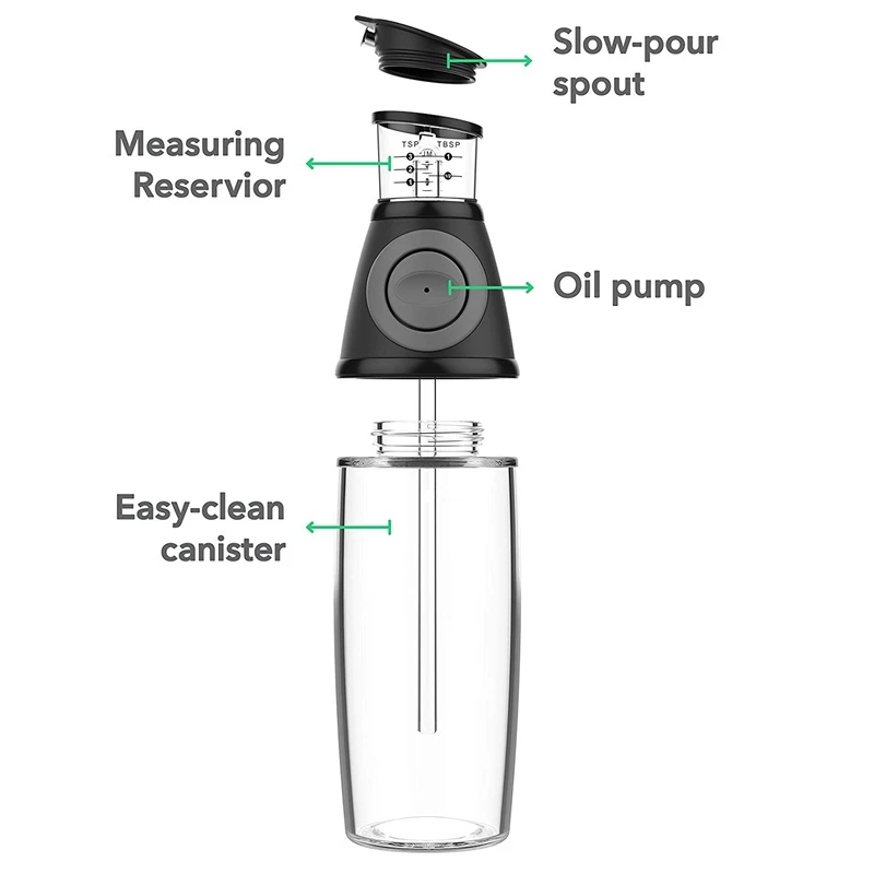 

Olive Oil Dispenser Bottle - 17 Oz Oil Bottle Glass With No Drip Bottle Spout - Oil Pourer Dispensing Bottles For Kitchen - To