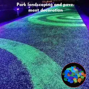 

100pcs Luminous Stones Garden Rocks Glow In Dark Aquarium Decoration Top Dressing Indoor Outdoor Backyard Home Succulent Plant