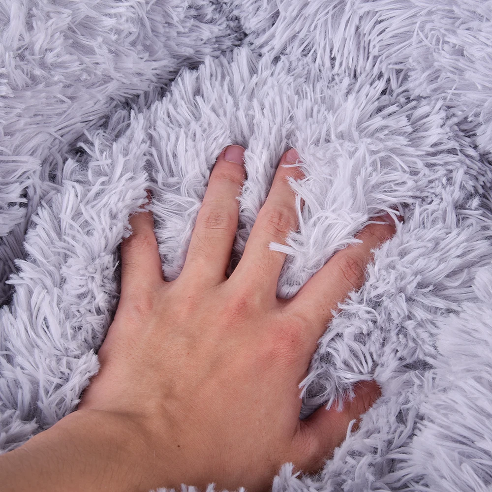 Super Soft Long Plush Cat Mat Pet Bed Dog Sofa Winter Mats House For Cat Plush Small Dog Nest Warm