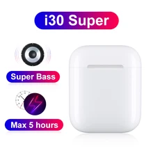 I30 super X tws 1:1 réplique Super puissance 5h i30tws sans fil écouteur 6D Super basse Bluetooth 5.0 pk W1 puce tws(China)