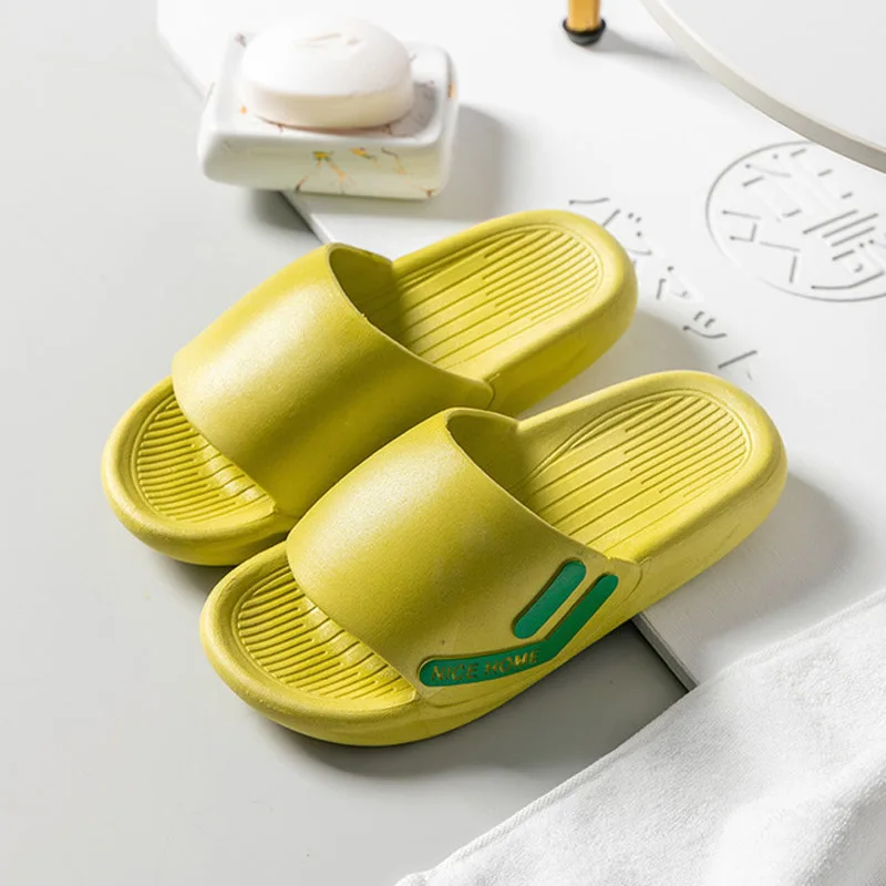 

Women's Home Bathroom Slippers Thicken Soled PVC Anti-Skid Household Slides Large Size 36-45 Female Fashion Beach Sandals