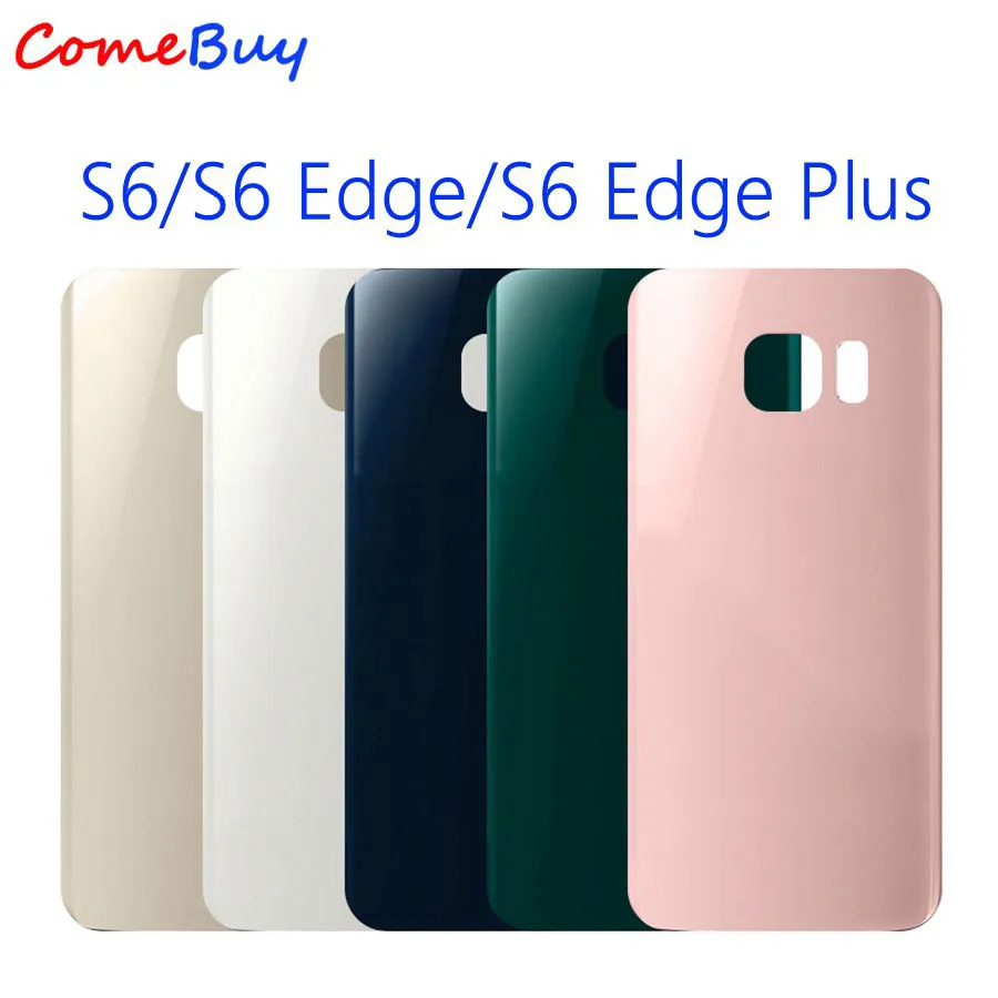 Задняя стеклянная панель для SAMSUNG Galaxy S6 Edge крышка аккумулятора задняя корпуса Plus