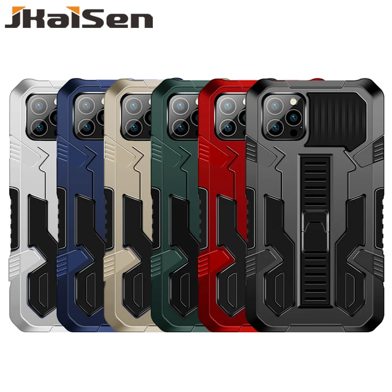 Shockproof Phone Case For iPhone 6 7 8 Plus X XR XS MAX SE 2020 Anti-Fall Kickstand Protective Cover For iPhone 11 12 Pro Max