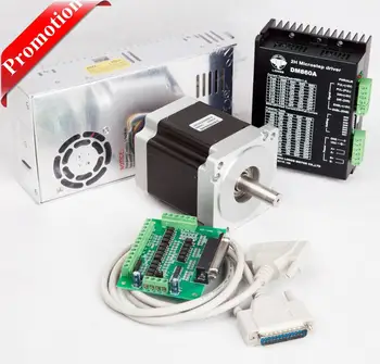 

Promotion!EU Free Ship1Axis Nema34 Stepper Motor 1090oz.in 7.0N.m 4A 8-wires&Driver Control DM860A Power Supply