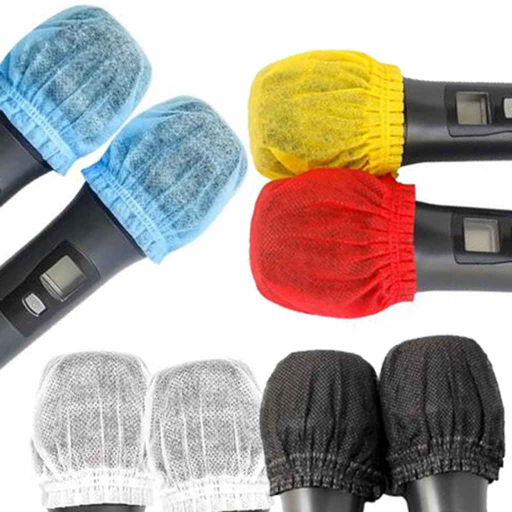 

200pcs/set Count Microphone Hygiene Cover Odor Removal Disposable Mike Covers Microphones Shield Micraphone Socks Mics Mikes