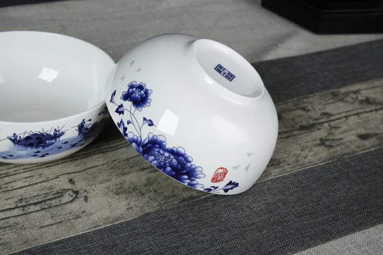 de ramen jingdezhen porcelana azul e branco