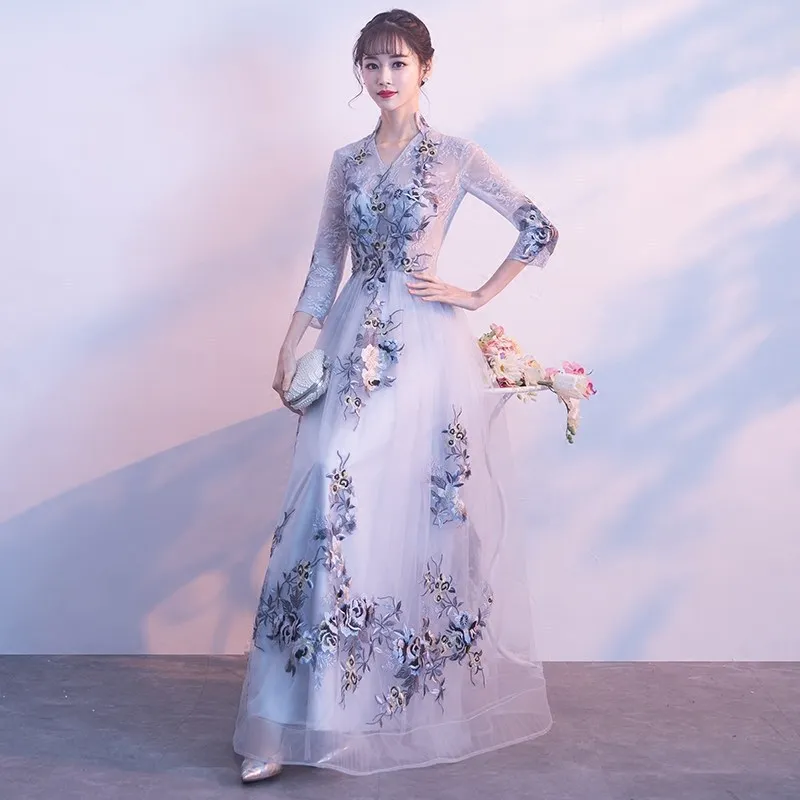 Свадебное платье Cheongsam стиль платье для тостов для свадьбы винтажное улучшенное модное красное, длинное приталенное