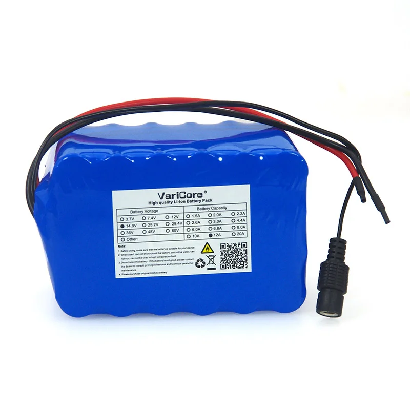 VariCore 14 8 V 12Ah 4s6p 18650 литий ионный аккумулятор нагреватель для ночной рыбалки