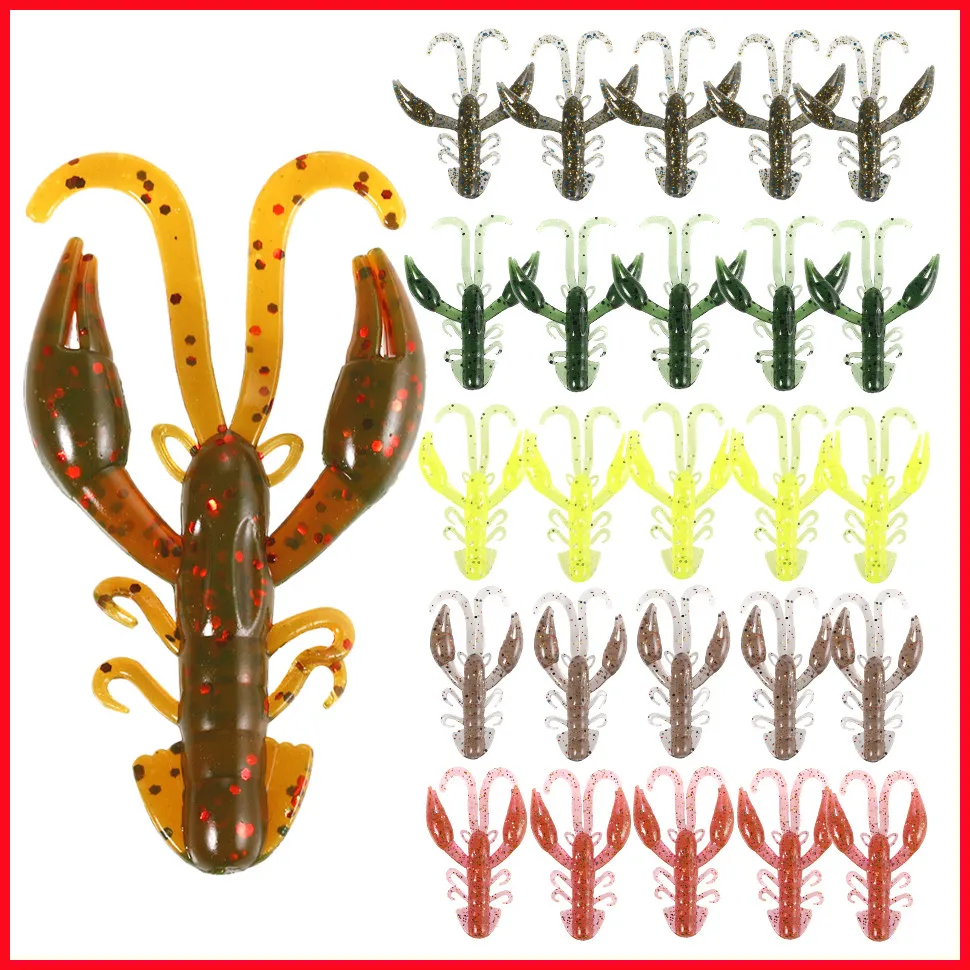 

10 шт., мягкие силиконовые рыболовные приманки, 5 см, 2 г