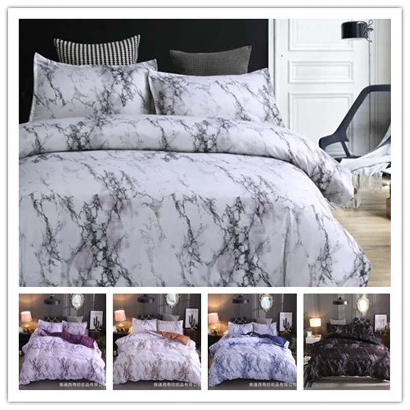 Wholesale Marble Crevice Modern Duvet Cover Set King Queen Full Single