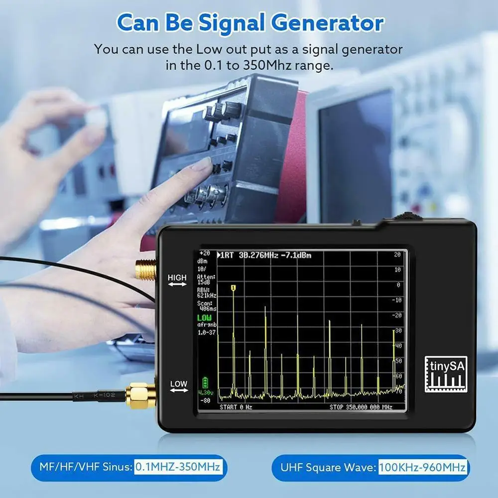  TinySA  м 2.8 ġ ġ ũ м, 100KHz-350MHz ÷ Է  ļ C0M2