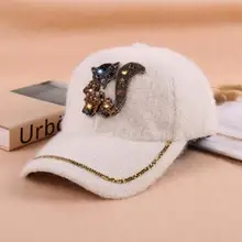 Зимняя новая плюшевая бейсбольная кепка с изображением лисы и алфавита, уличный зонт, модный тренд, блестящая крышка с утиным язычком