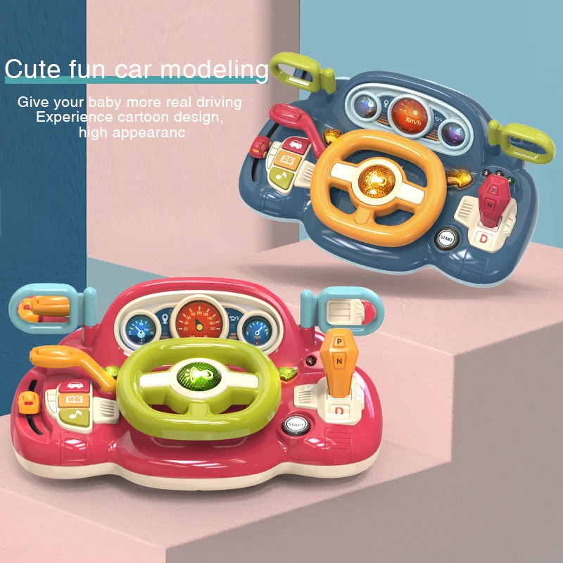 Nette Kinder Lenkrad Spielzeug mit Licht Simulation Fahren Sound Musik  Lustige Pädagogisches Baby Elektronische Reise Kinder Spielzeug - AliExpress