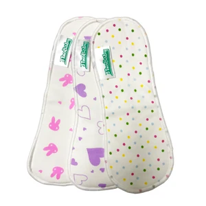 Красный 3 шт JinoBaby хлопок Многоразовые подгузники для новорожденного вставка ткань пеленки для сна lavable bebe - Цвет: Красный