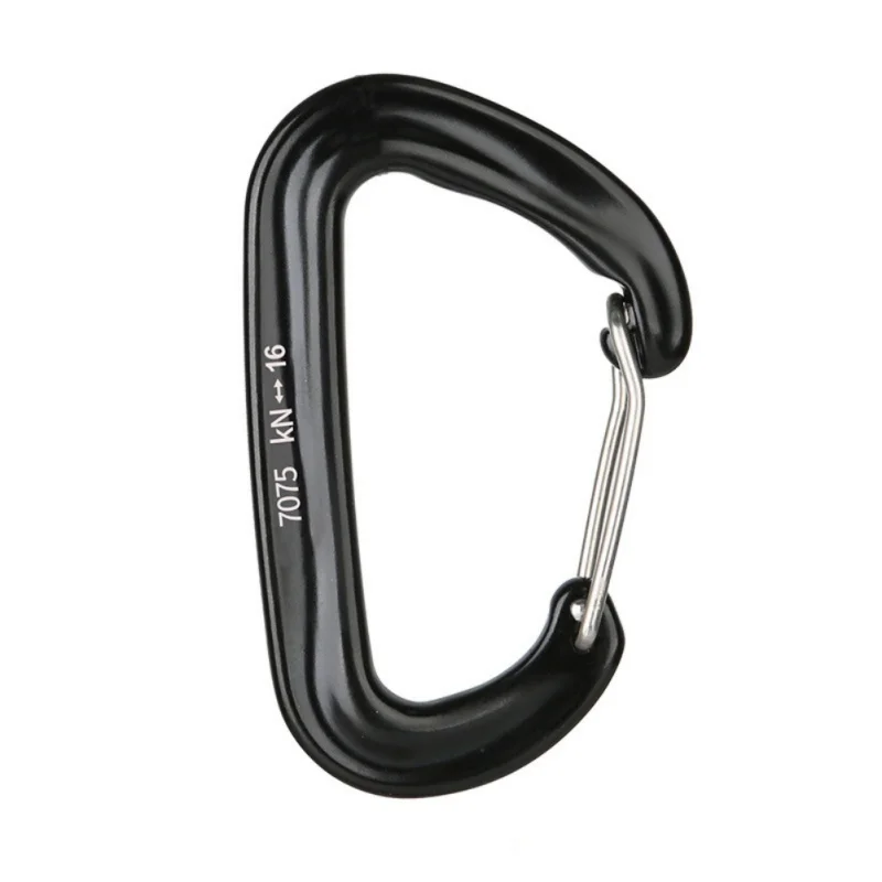 

AISPORT 16KN Wire Gate Carabiner Safety D Ring Buckle Snap Hook Keychain Clip Rock Climbing for Camping Outing Hammock