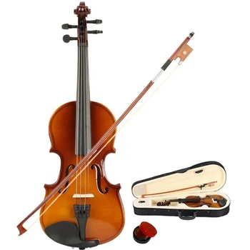 

Dropshipping 1/8 Size Acoustic Violin with Fine Case Bow Rosin Bridge For Age 4-5 Basswood Steel String Arbor Bow