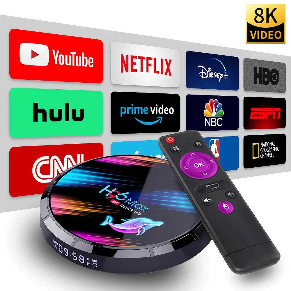 8K Smart tv Box Android 9,0 9 Amlogic S905X3 4 Гб 128 ГБ USB 3,0 4K 60 Гц приставка 2,4G/5G Bluetooth медиаплеер ТВ приставка HDMI 2,1