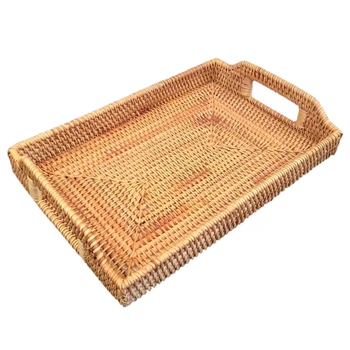 

Tableware Tray Kitchen Rattan Storage Tray Fruit Basket Basket Candy Snacks Pastry Sundries Dish Tea Tray Storage Tray S