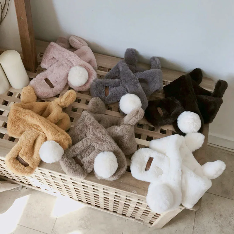 

Solid Kids Child Children's Scarf Scarves for Children Boys Girls Soft Thickened Winter Warm Scarf Cotton Knitted Scarf 2019