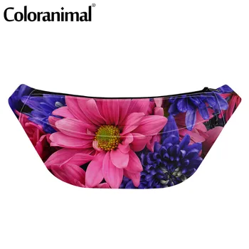 

Coloranimal Pretty Colorful Daisy Pattern Women Waist Bags Summer Protable Crossbody Bags Fanny Pack for Ladies Chest Bags Bolsa