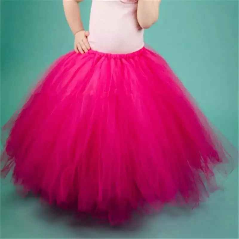 Festa de Natal Meninas Preto Fofo Longo Tutu Saias Infantil Criança Artesanal Dança Pettiskirts Undersaias Crianças Traje Saia 2 Mamãe e Bebê