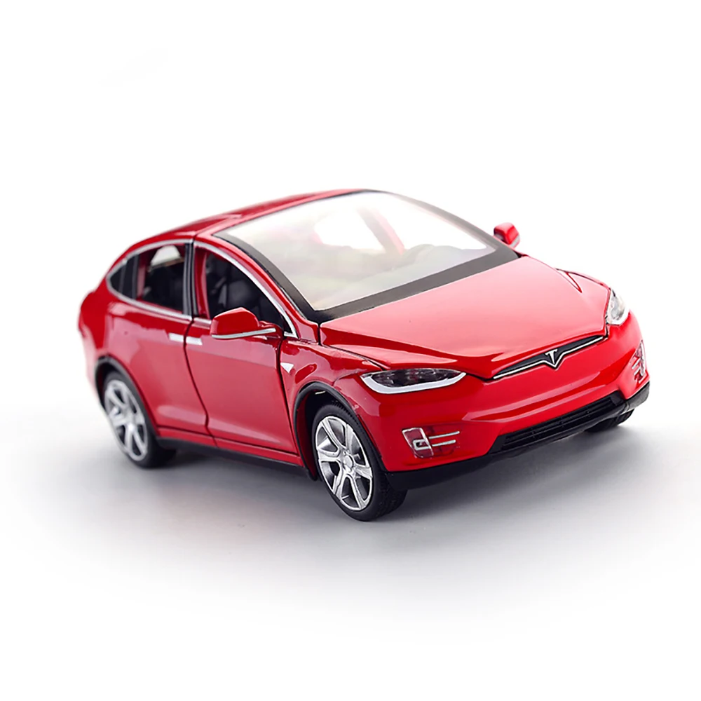 Новинка имитация автомобиля tesla 1:32 из сплава Литые и автомобили игрушки для детей