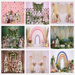 Newborn Photography Backdrops Spring Baby Shower Photo Background 1st Birthday Decoration Studio Photography Props Backgroud