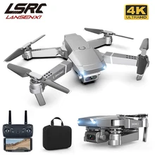 Lsrc 2021 novo e68pro mini drone 4k 1080p hd câmera wi fi fpv pressão de ar altura mantendo dobrável quadcopter rc brinquedo dron