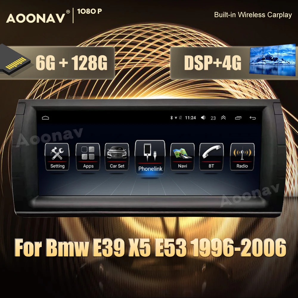 Автомагнитола 2DIN 128 ГБ Android 10 0 для Bmw E39 X5 E53 1996-2006 автомобильный мультимедийный