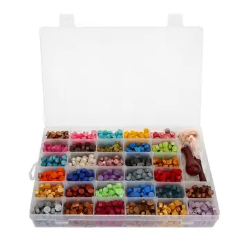 

Retro Octagonal Sealing Wax Tablet Pill Set with Spoon Sealing Stamp Box DIY Craft Retro Envelope Birthday Card Fire Painting