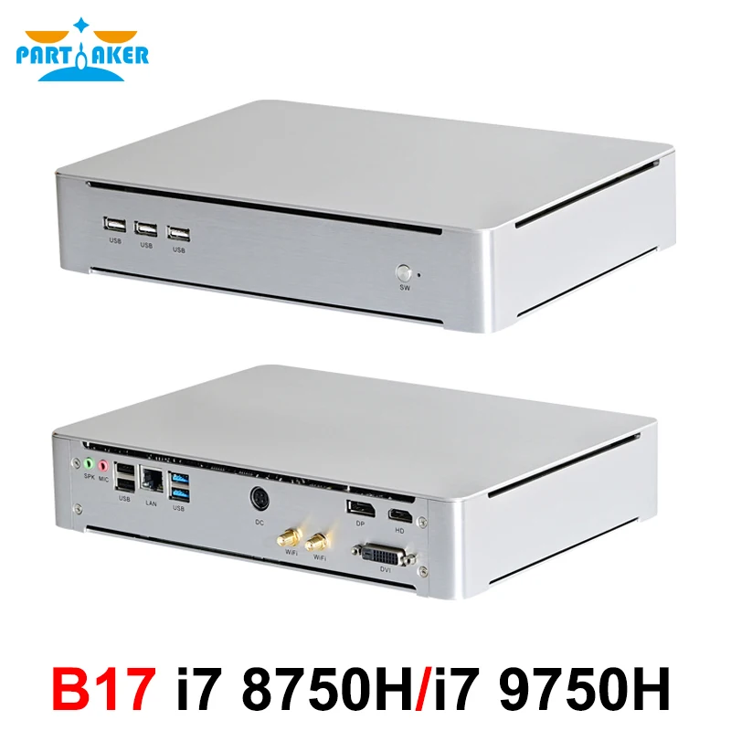 Partaker 8th 9th Gen Dedicated Mini PC Intel Core i7 9750H 8750H Gaming GTX1650 4G Dual DDR4 M.2 Desktop Industrial Computer | Компьютеры