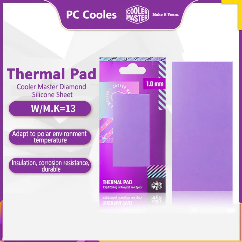 Almofada Térmica de Refrigeração da Água do Ssd da Ram do Motherborad do Cartão do Processador Central Gpu Almofada de Silicone 13.3w mk da Dissipação de Calor do Mestre do Refrigerador para