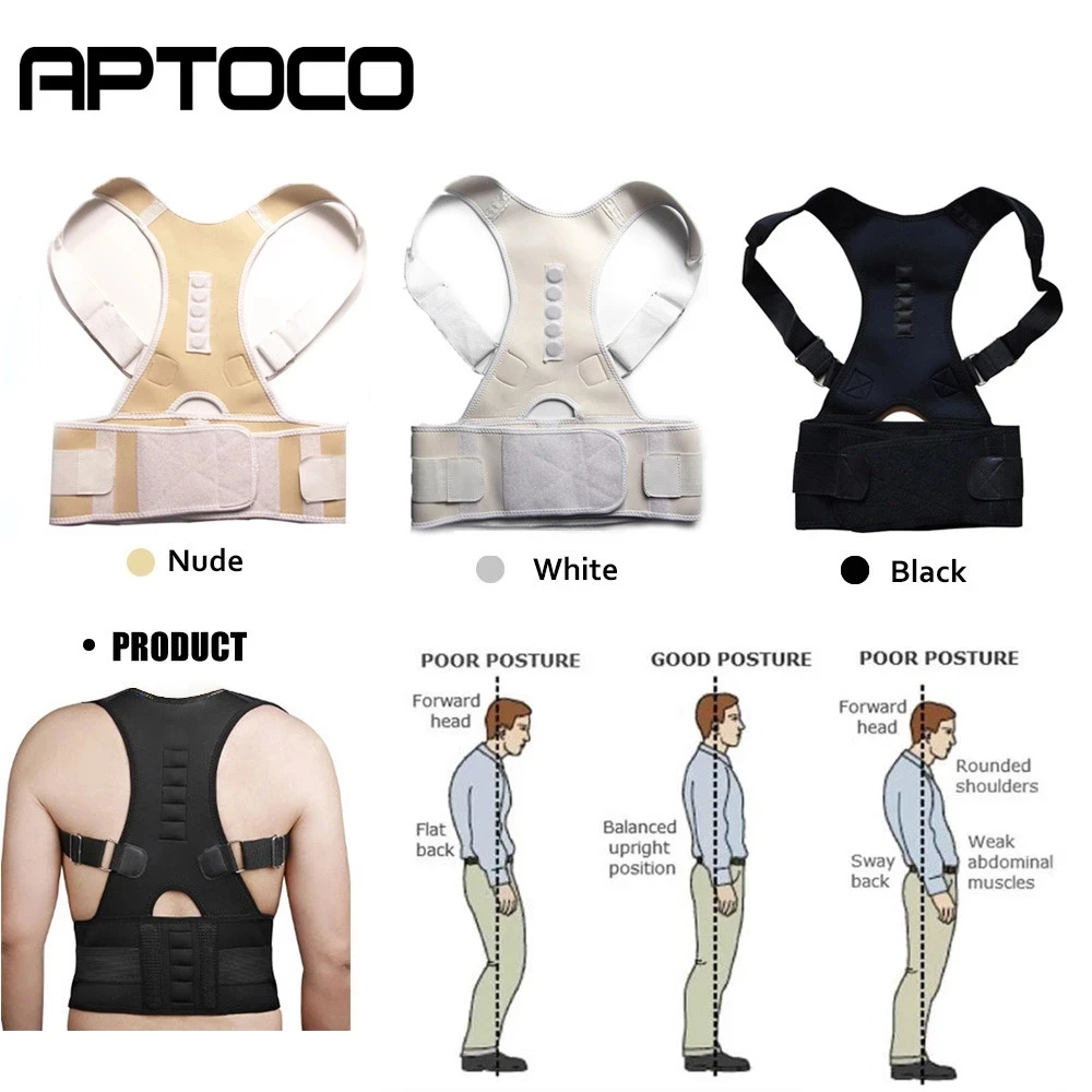 Aptoco Магнитный Корректор осанки пояс для поясницы нижняя часть спины Поддержка