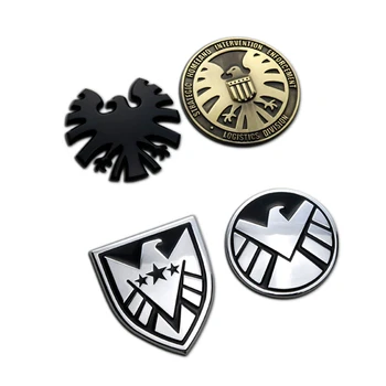 

Car Styling 1 Pcs Avengers SHIELD Logo Emblem Sticker Steve Rogers 3D Metal Badge Decoration Accessories Motorcycle