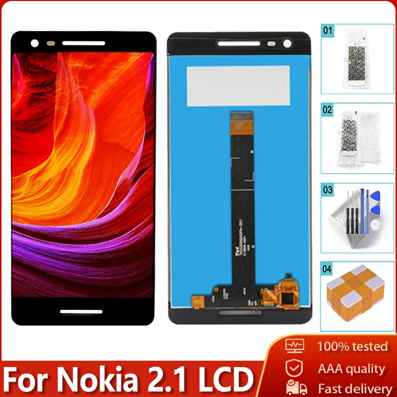100% оригинал для Nokia 2 1 TA 1080 1084 1086 1092 ЖК дисплей сенсорный экран дигитайзер в сборе