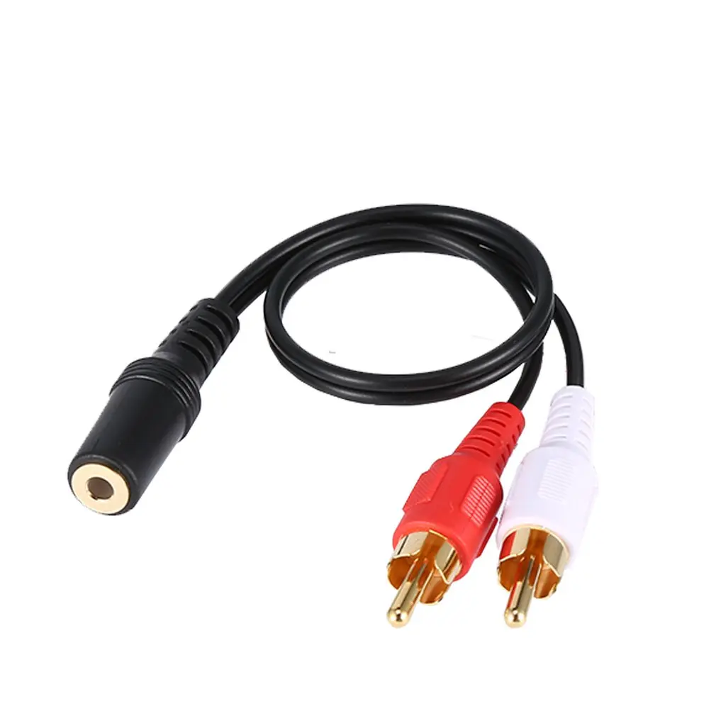 

Gold Plated 3.5mm Female to 2 RCA Male Stereo Audio Y Cable Adapter audio line one point two