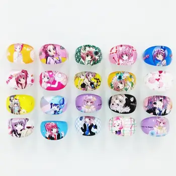 

20pcs/set new Hot sale lovely Cartoon Cardcaptor Sakura Acrylic Finger Rings figure toys exquisite Rings gift
