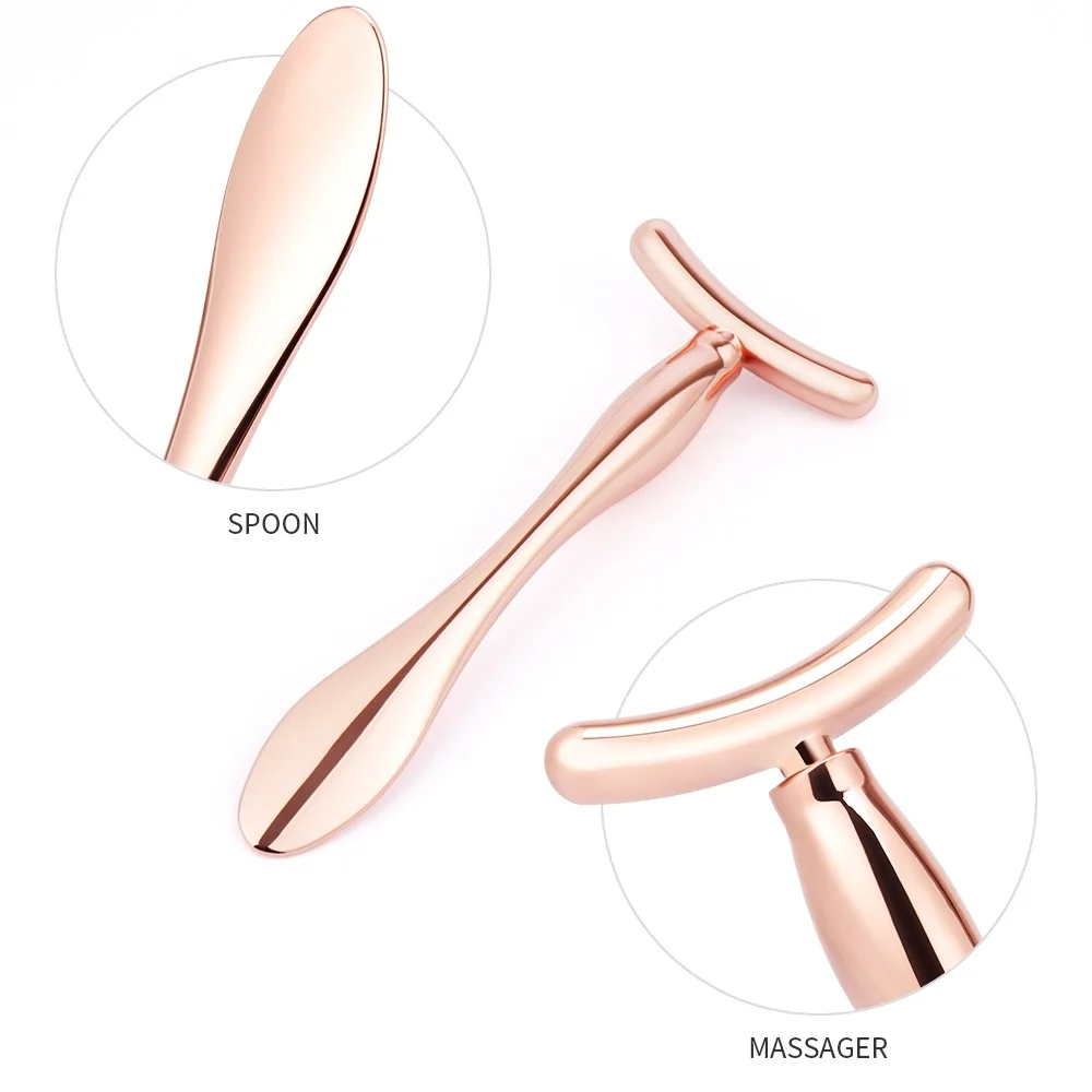 Mini Eye Massage Stick Anti Eye Pouch Dark Circles Massager Device T-shape Face Lifting Massage Facials Thin Face Magic Stick