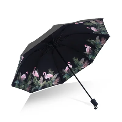 Высокое качество, Мужской Зонт от дождя, женский, ветрозащитный большой, Paraguas, 3D цветочный принт, солнечный, анти-солнце, 3 складных зонта, открытый, Parapluie - Цвет: as picture