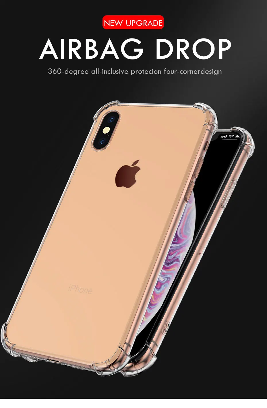 Роскошный противоударный силиконовый чехол для телефона для iPhone 11 Pro Max X Xr Xs Max 6 6s 7 8 Plus чехол Прозрачная защитная задняя крышка